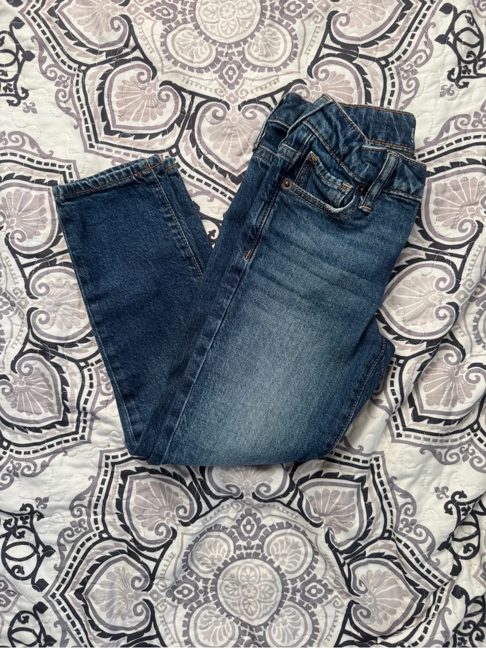 GAP Kids Girlfriend Jeans in Dark Blue Denim